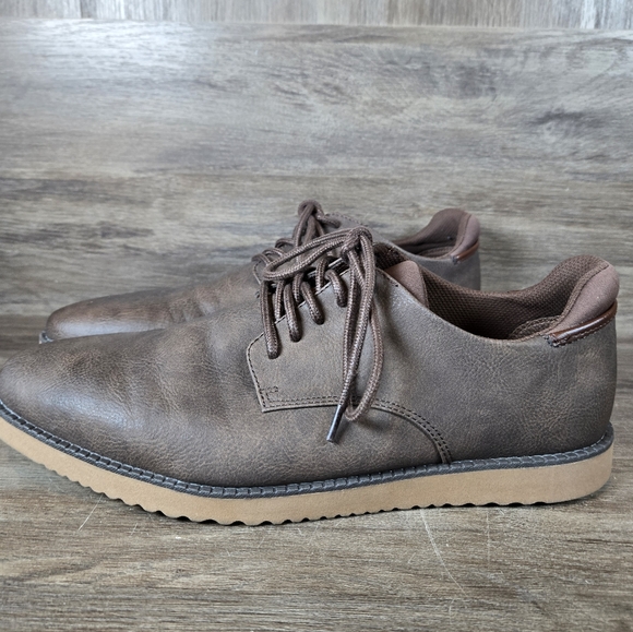 Dr. Scholls Mens Sync Grayish Brown Oxford Lace-Up Comfort Shoes Mens Sz 12 M - Picture 2 of 11